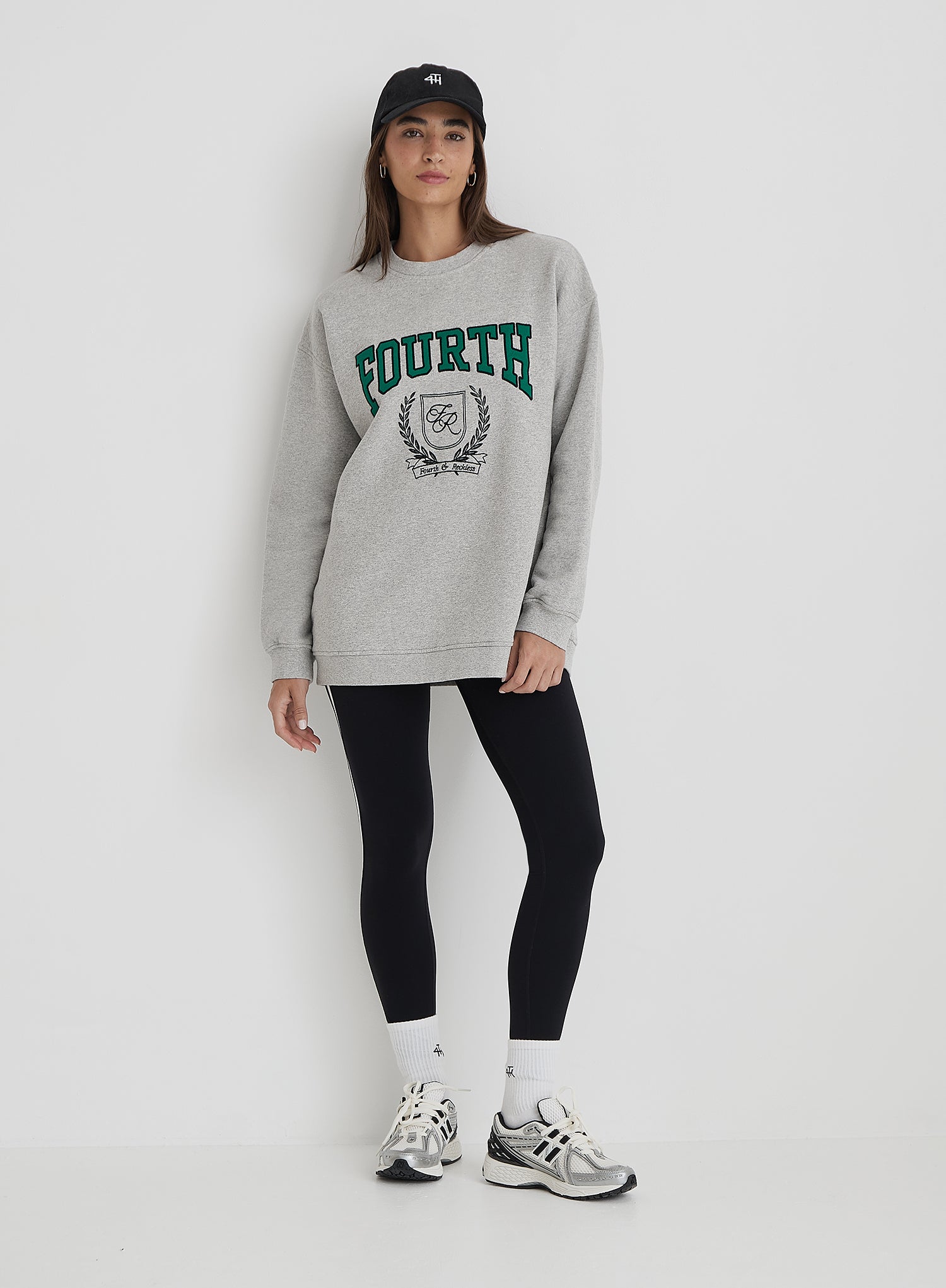 Grey Fourth Varsity Oversized Sweatshirt
